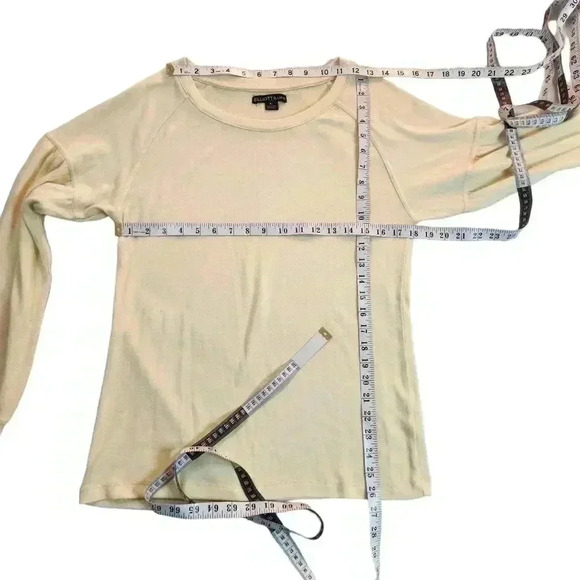 Elliott & Vine Sweater Size XL Soft Yellow Cream Puff Top Longsleeve *See Descri - Picture 6 of 14